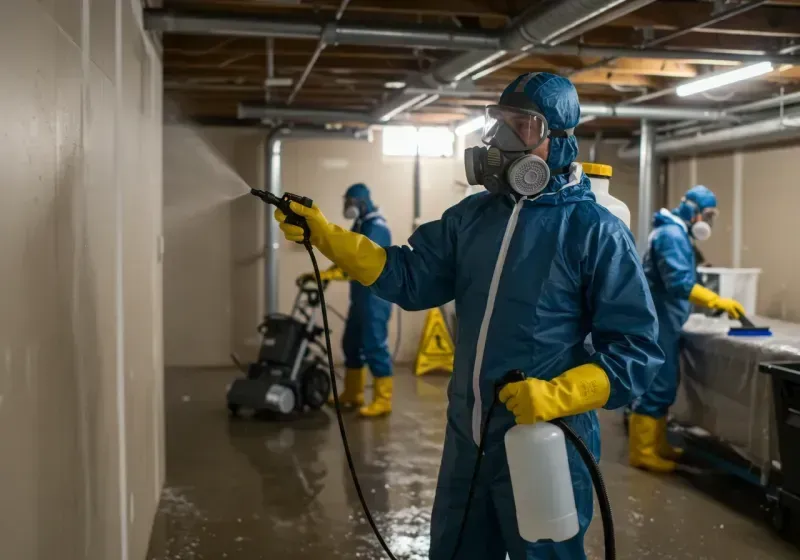 Basement Sanitization and Antimicrobial Treatment process in Grand Point, LA